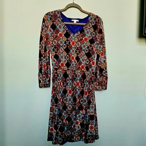 Brown and torquise western dress Cato, size Lg.